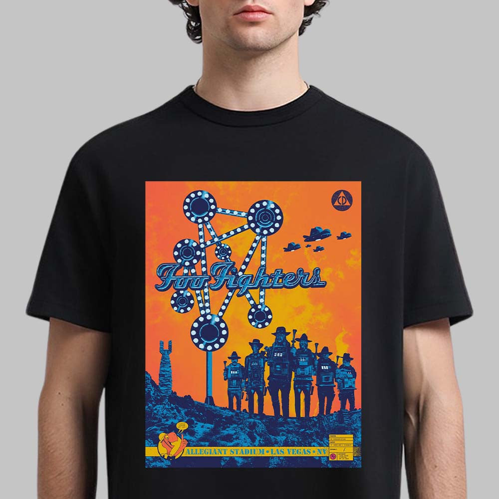 Foo Fighters Las Vegas NV 2026 Venue Poster T-Shirt Presents For Foo Fighters Lovers - Foxy23shop