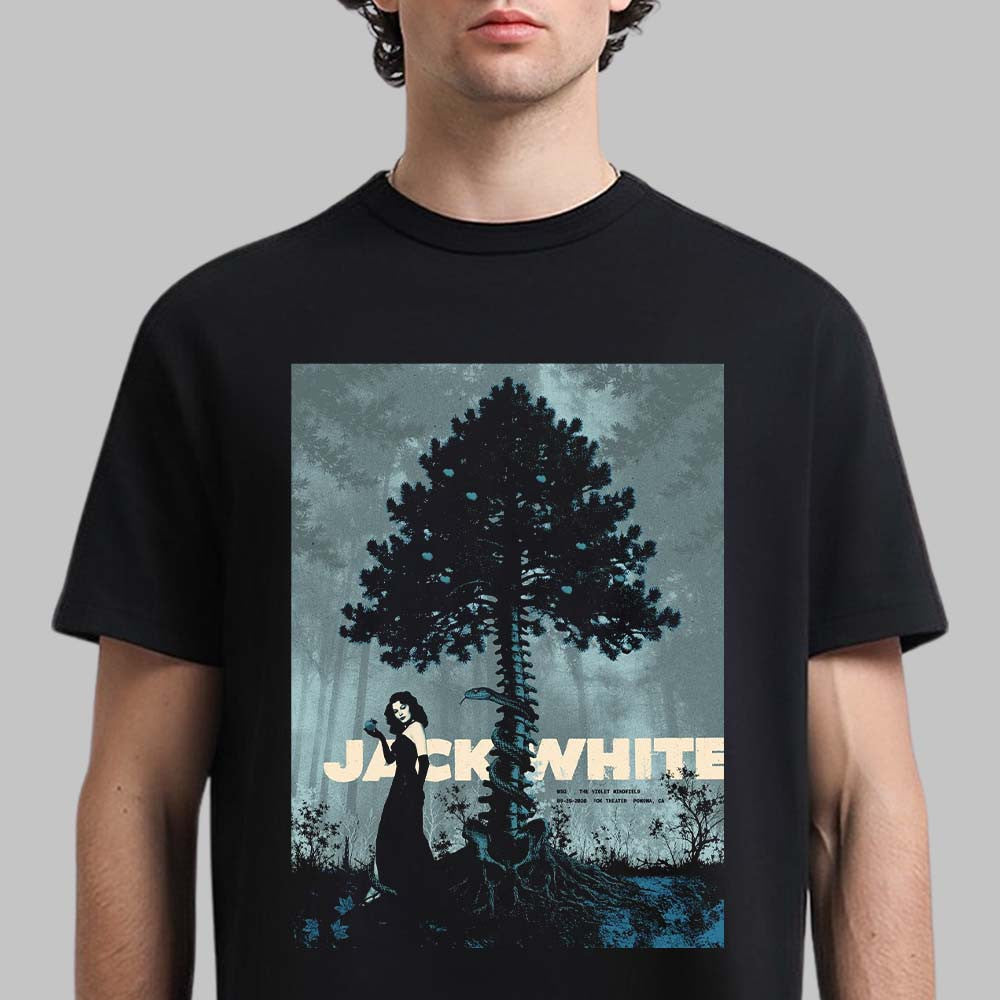 Jack White Merch Pomona CA 2026 Show Poster T-Shirt Gifts For Jack White Lover - Foxy23shop
