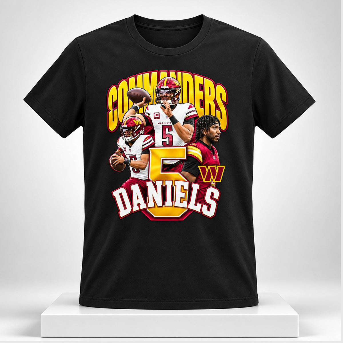 Jayden Daniels Washington Commanders 5 Daniels T-Shirt Jayden Daniels Merch Fan Gear - Foxy23shop