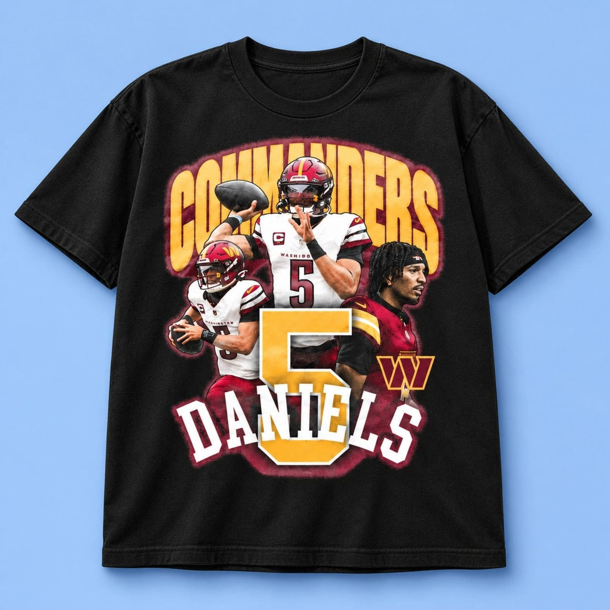 Jayden Daniels Washington Commanders Daniels 5 T-Shirt Gifts For Jayden Daniels Fans - Foxy23shop