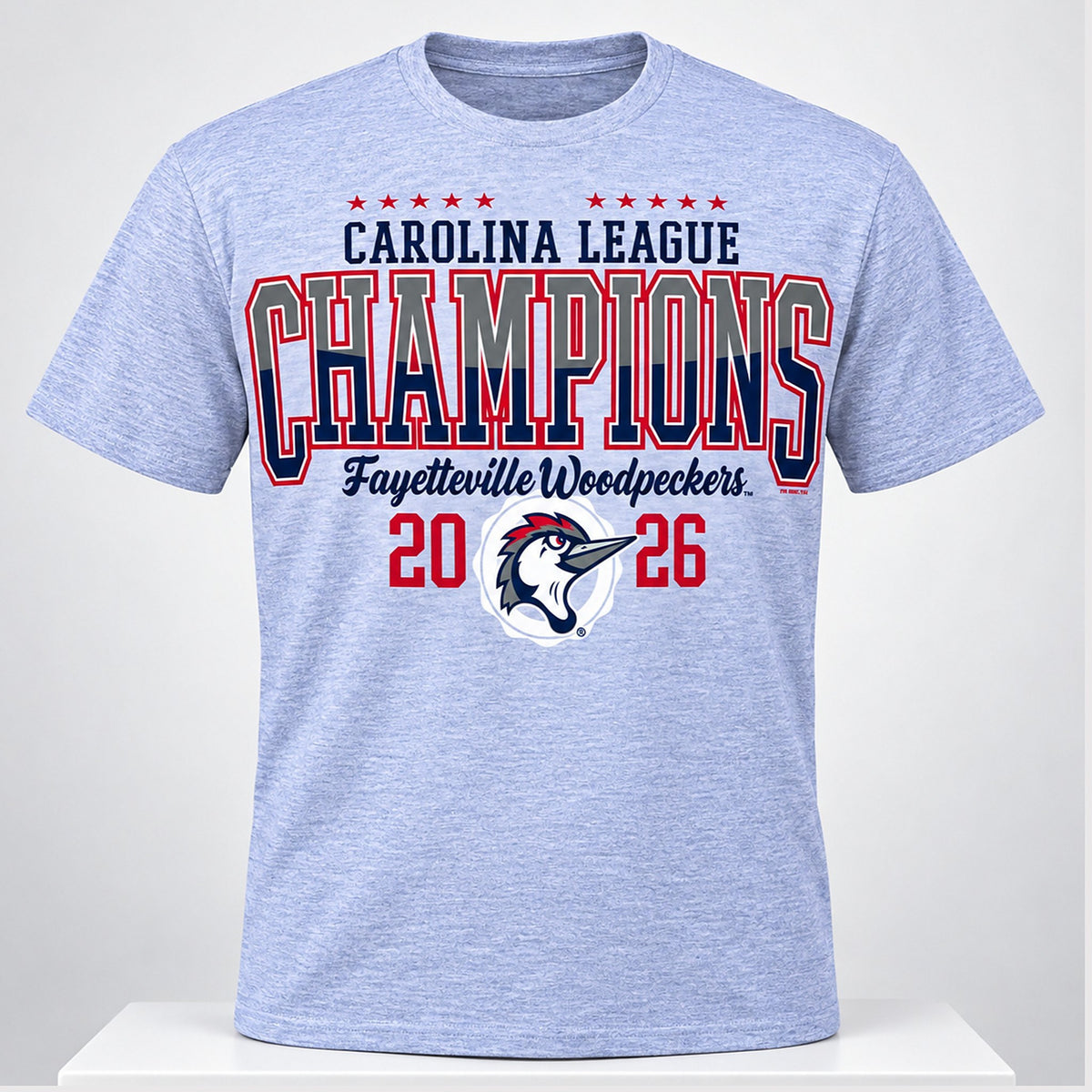 Fayetteville Woodpeckers Carolina League Champions 2026 T-Shirt Fayetteville Woodpeckers Gear - Foxy23shop