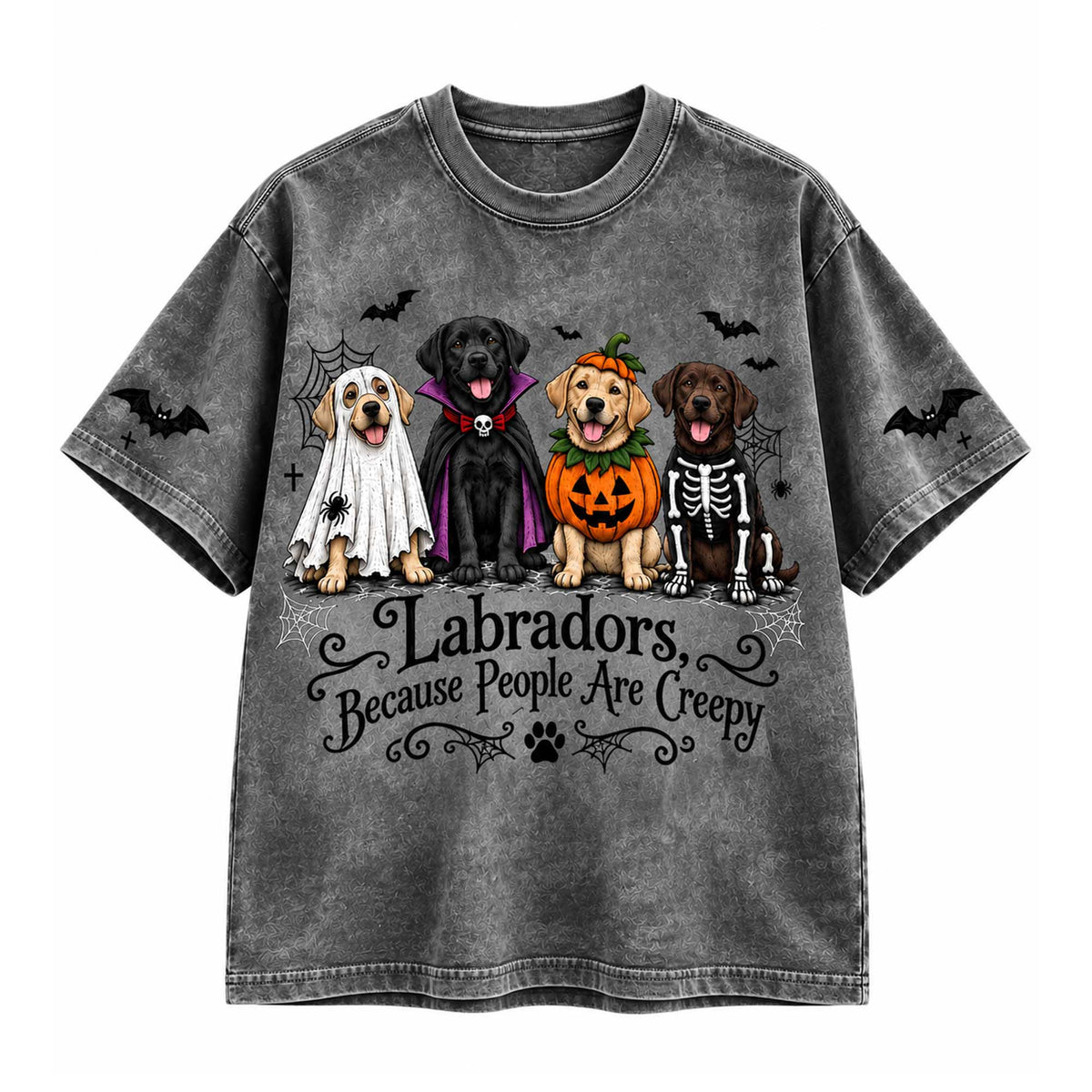 Halloween Labradors Because People Are Creepy T-Shirt Halloween Clothing Gifts For Dog Lover - Foxy23shop