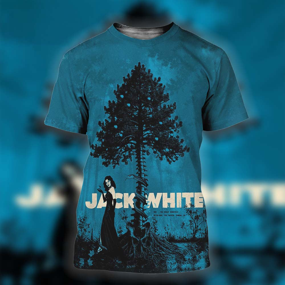 Jack White Pomona CA Event Poster T-Shirt Jack White Merch Presents For Fans - Foxy23shop