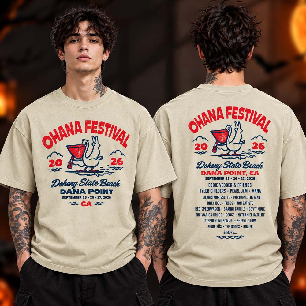 Ohana Festival Merch Collection Surf Pelican 2026 T-Shirt Presents For Brother - Foxy23shop