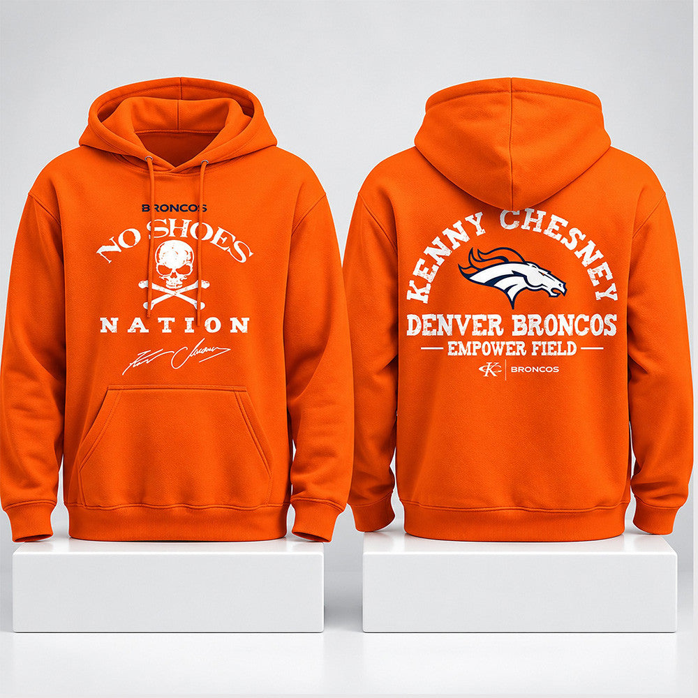 Denver Broncos Kenny Chesney Merch No Shoes Nation Blue Chair Bay 2027 Hoodie Fan Gifts - Foxy23shop
