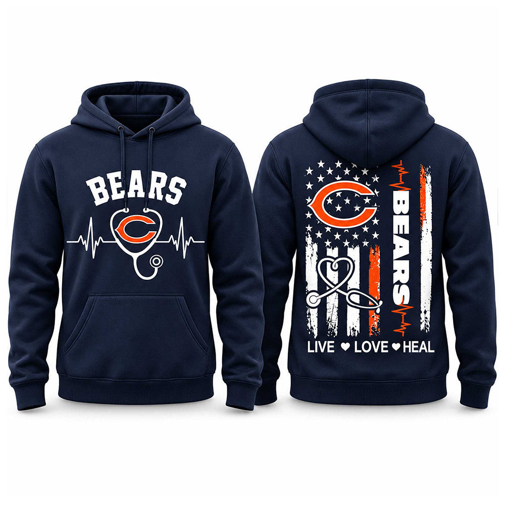 Chicago Bears Merch Nurse Appreciation Day 2026 Hoodie Gifts For Bears Fans - Foxy23shop