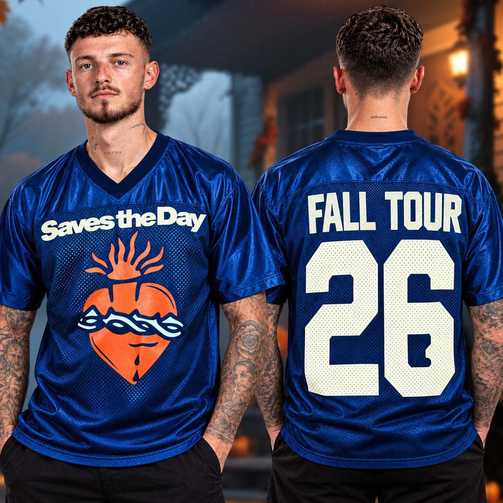 Saves The Day Merch Fall Tour 2026 Football Jersey Gifts For Saves The Day Fans - Foxy23shop