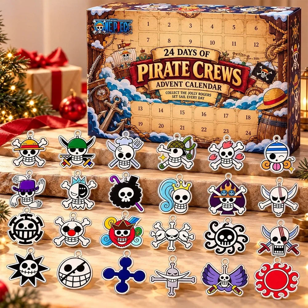 One Piece Jolly Roger Concept Fan Advent Calendar Christmas Eve Countdown One Piece Lover Gift - Foxy23shop