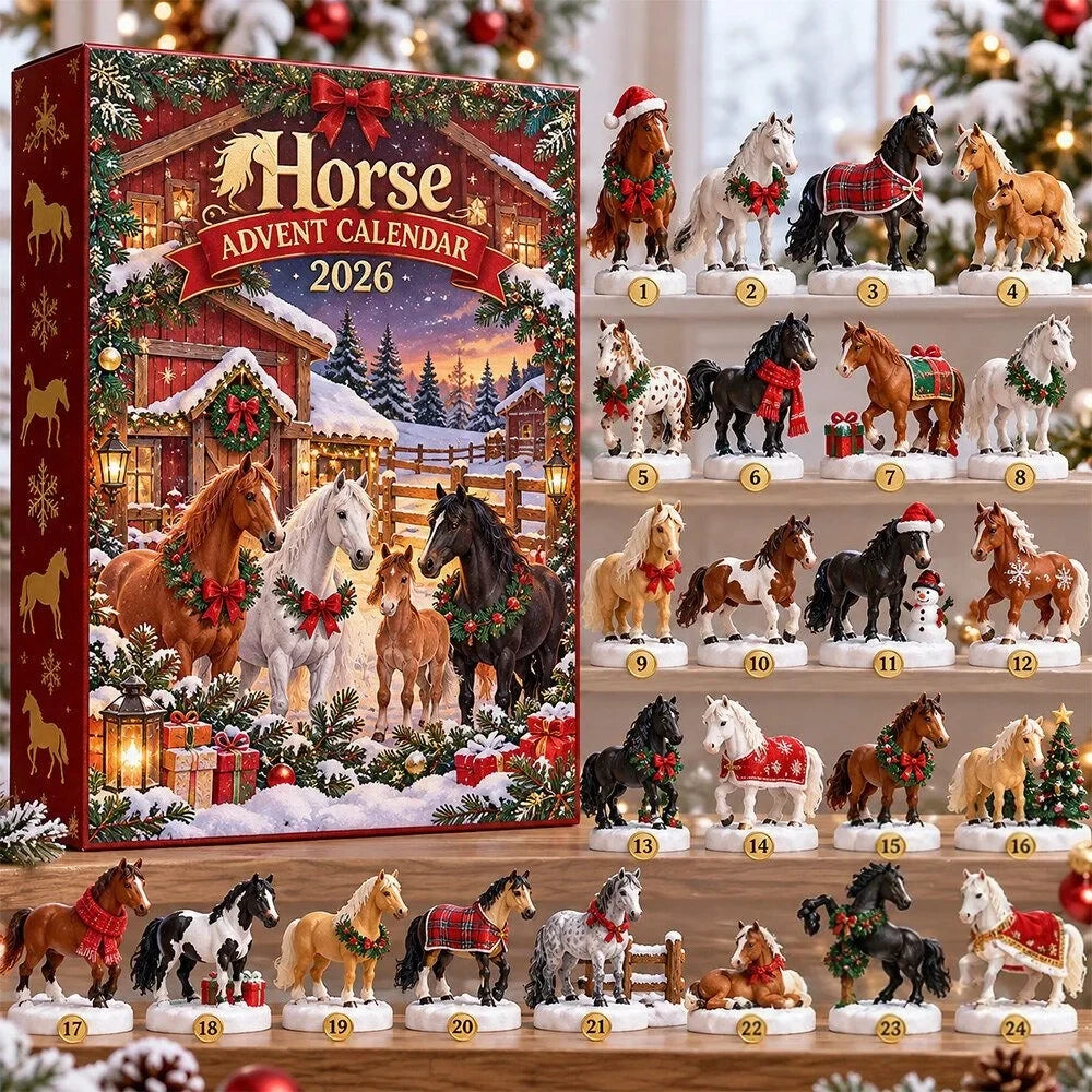Horse Advent Calendar 2026 With 24 Collectible Christmas Eve Countdown Gifts For Horse Lovers - Foxy23shop