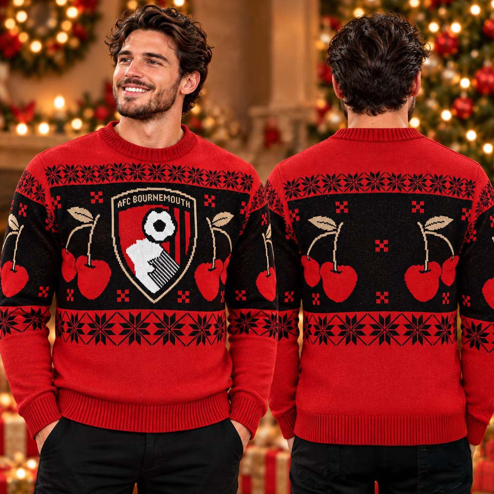 AFC Bournemouth 2026 Christmas Ugly Sweater AFC Bournemouth Clothing Fan Gear - Foxy23shop