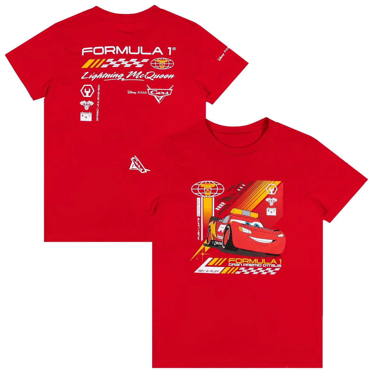 Formula 1 X Disney Monza 2026 Cars Francesco Bernoulli Orange T-Shirt Disney Formula Merch - Foxy23shop