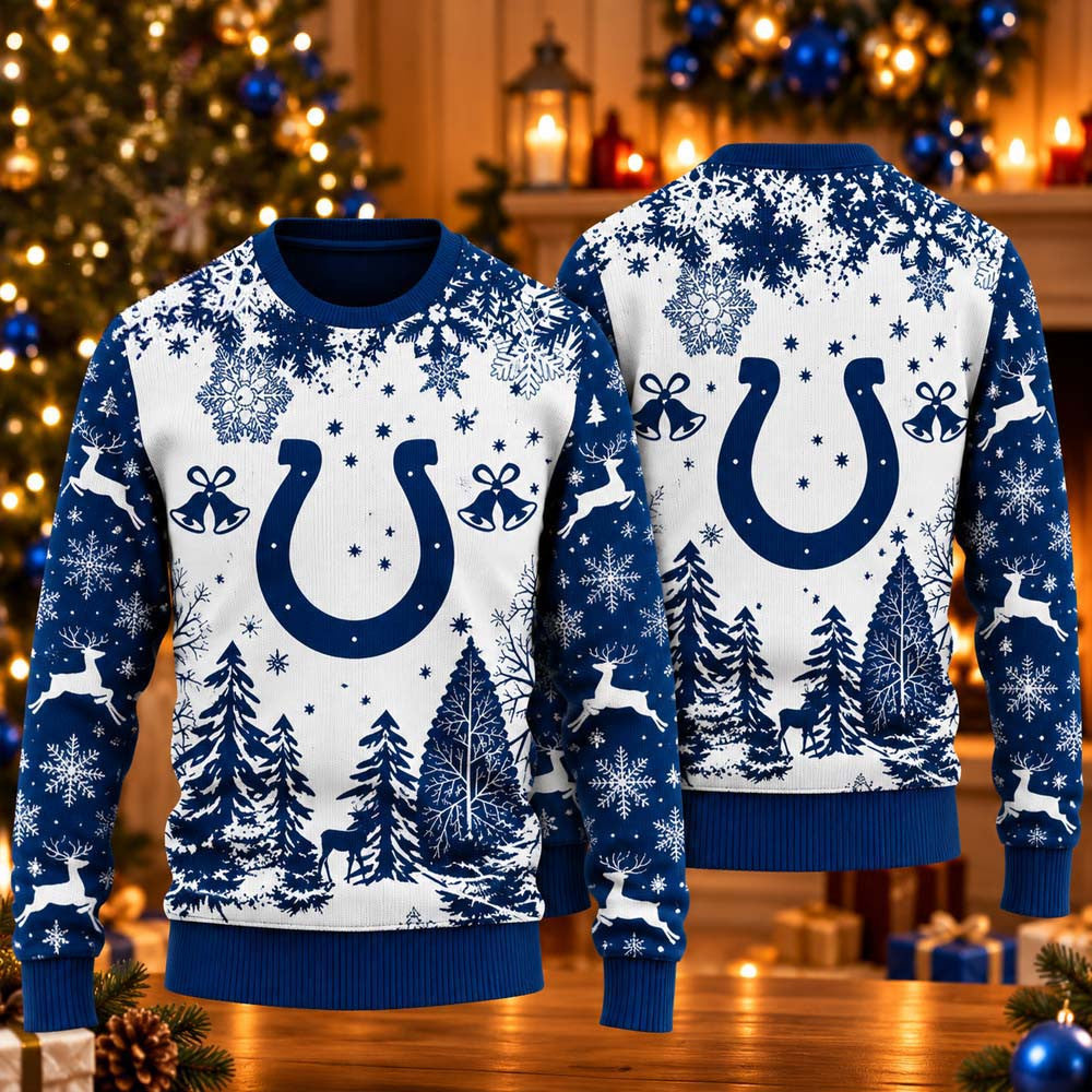 Indianapolis Colts 2026 NFL Ugly Christmas Sweater Indianapolis Colts Merch Xmas Gifts For Fans - Foxy23shop
