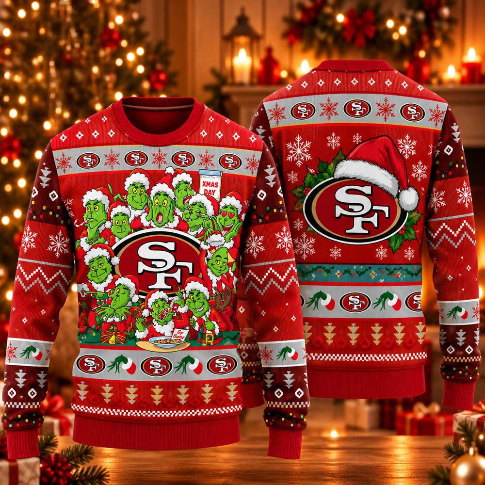 San Francisco 49ers Ugly Christmas Sweater Xmas Clothing Gifts For The Faithful - Foxy23shop