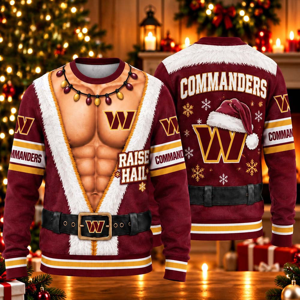 Washington Commanders Christmas 2026 Ugly Christmas Sweater Xmas Gifts For Football Fans - Foxy23shop