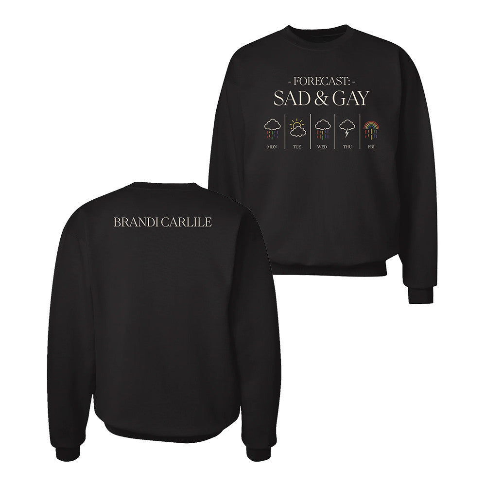 Brandi Carlile Merch Sad Gay Crewneck Sweatshirt Gifts Ideas For Brandi Carlile Lovers - Foxy23shop