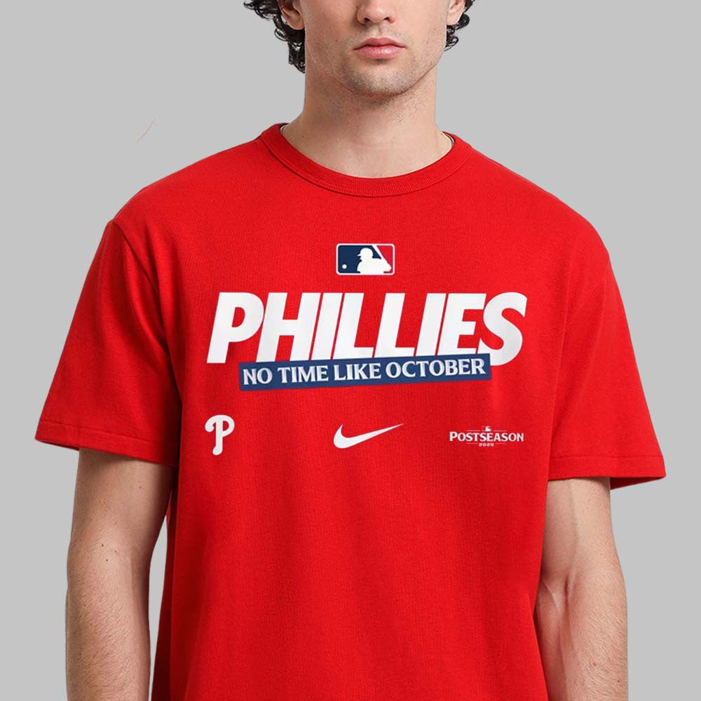Philadelphia Phillies Merch 2026 MLB Postseason Legend No Time Like October Shirt Fan Gear - Foxy23shop
