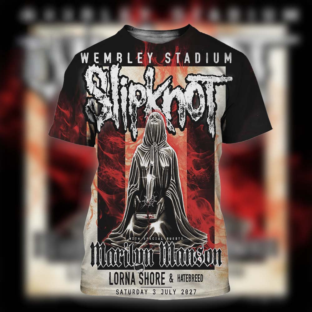 Slipknot Wembley Stadium Concert 2026 T-Shirt Slipknot Clothes Gifts For Music Lovers - Foxy23shop