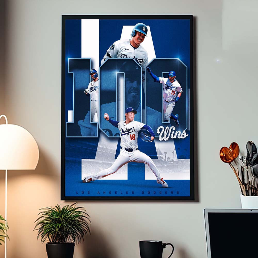 MLB Los Angeles Dodgers Claim Victory No 100 Home Decor Poster Best Gifts For Dodgers Fans - Foxy23shop