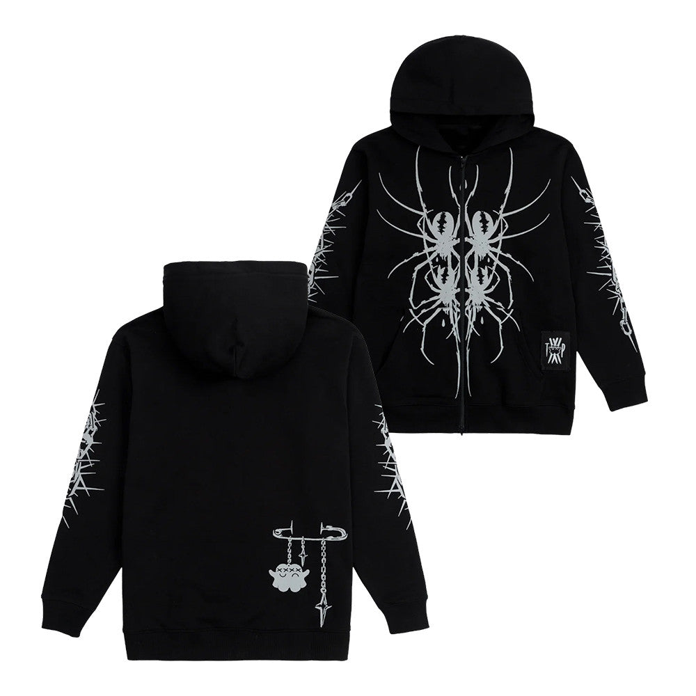 Twin Paranormal Merch Murder House Chain Tribal Zip Hoodie Gifts For Youtube Fans - Foxy23shop
