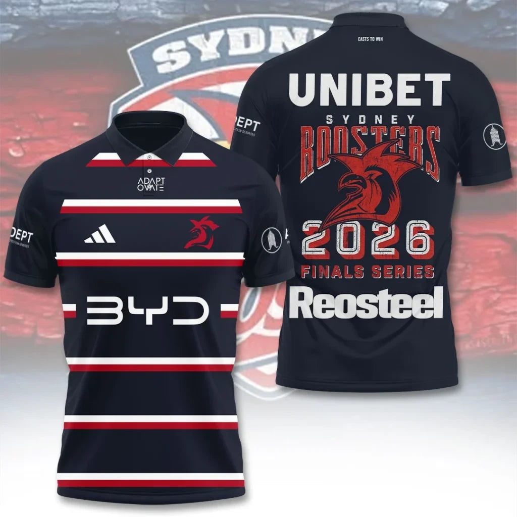 Sydney Roosters Merch 2026 Finals Series Supporter Polo Shirt Presents For Boyfriend - Foxy23shop