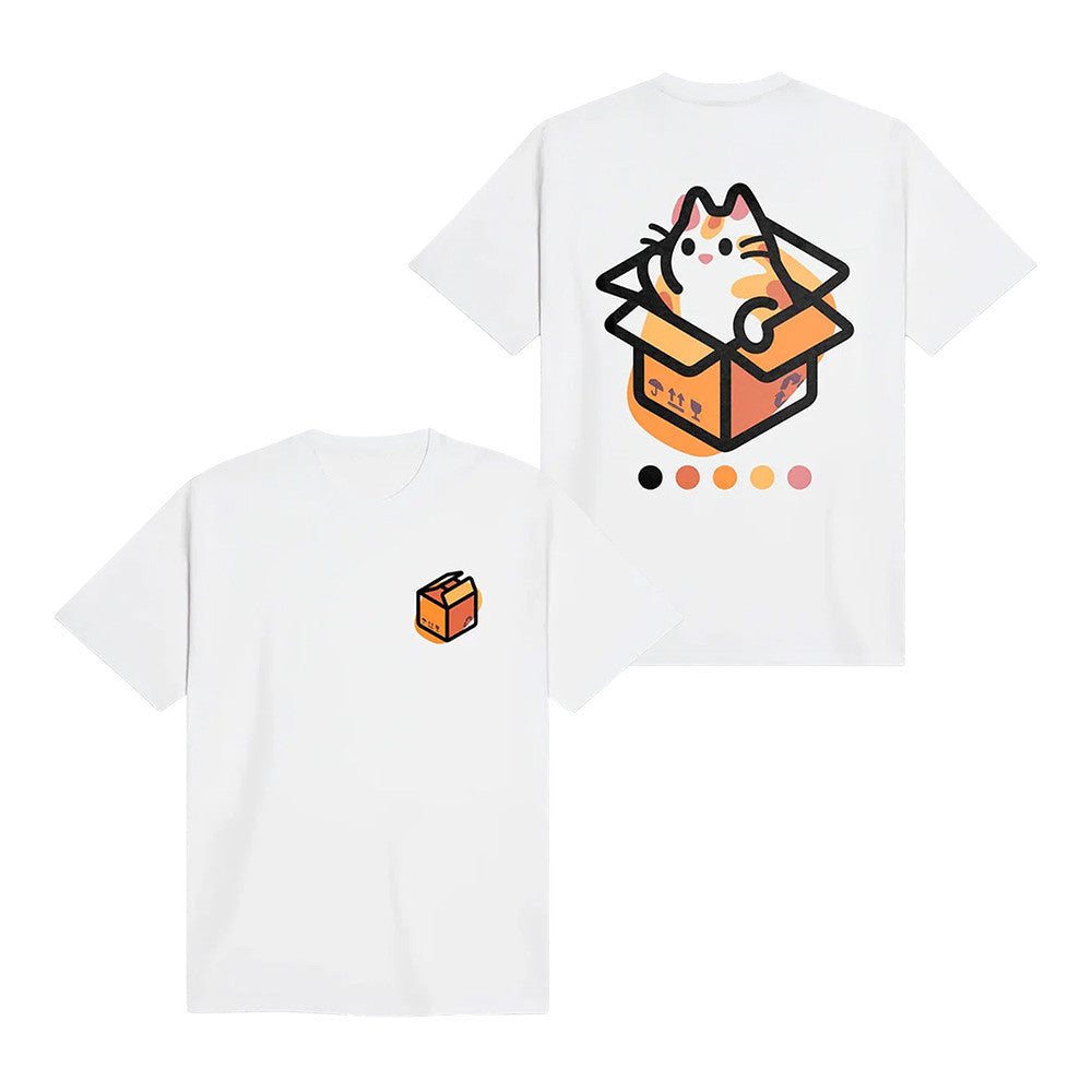 Black Screen Records Cat White T-Shit Presents For Brother - Foxy23shop