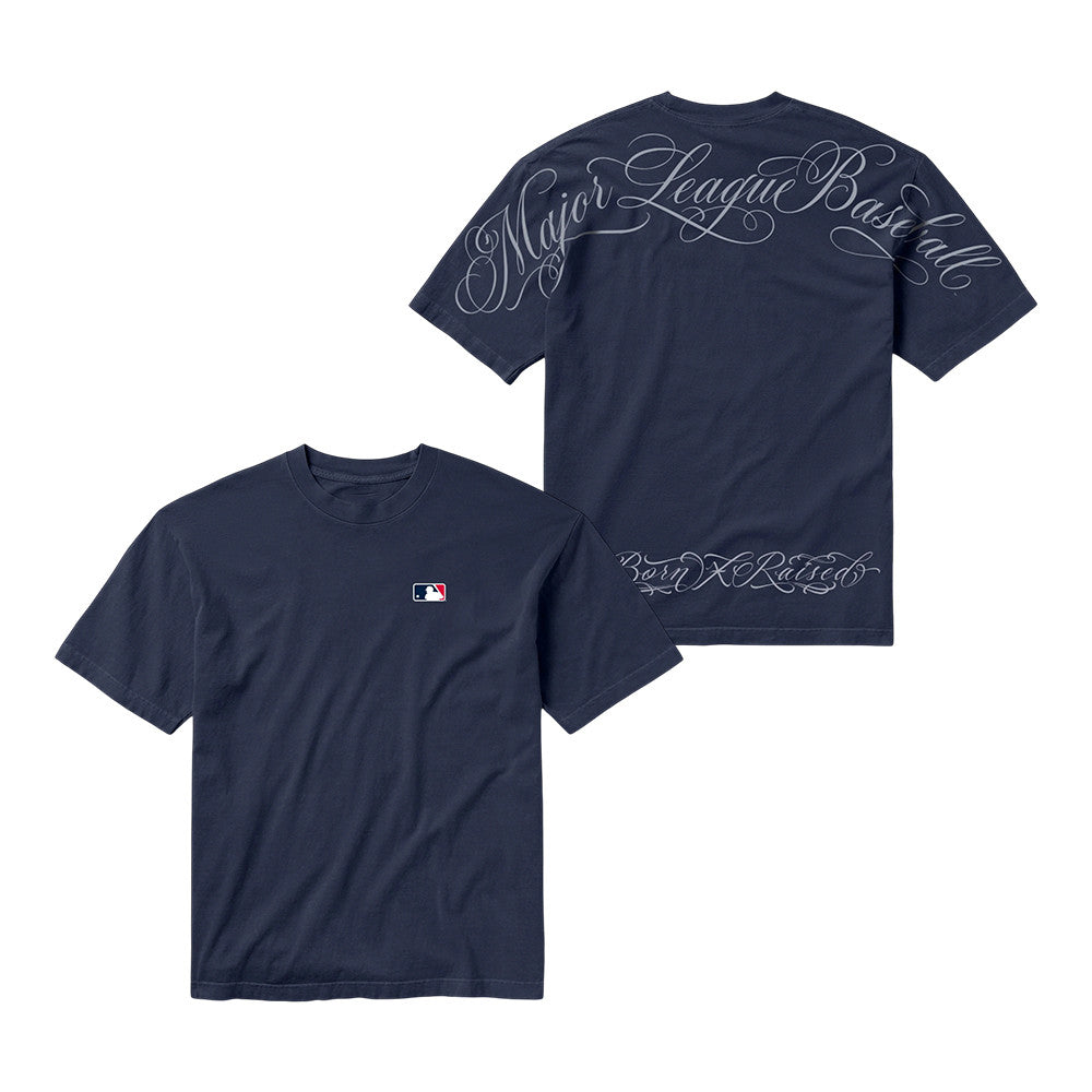 Born x Raised Store Merch MLB Major League Script T-Shirt Baseball Lover Gifts - Foxy23shop