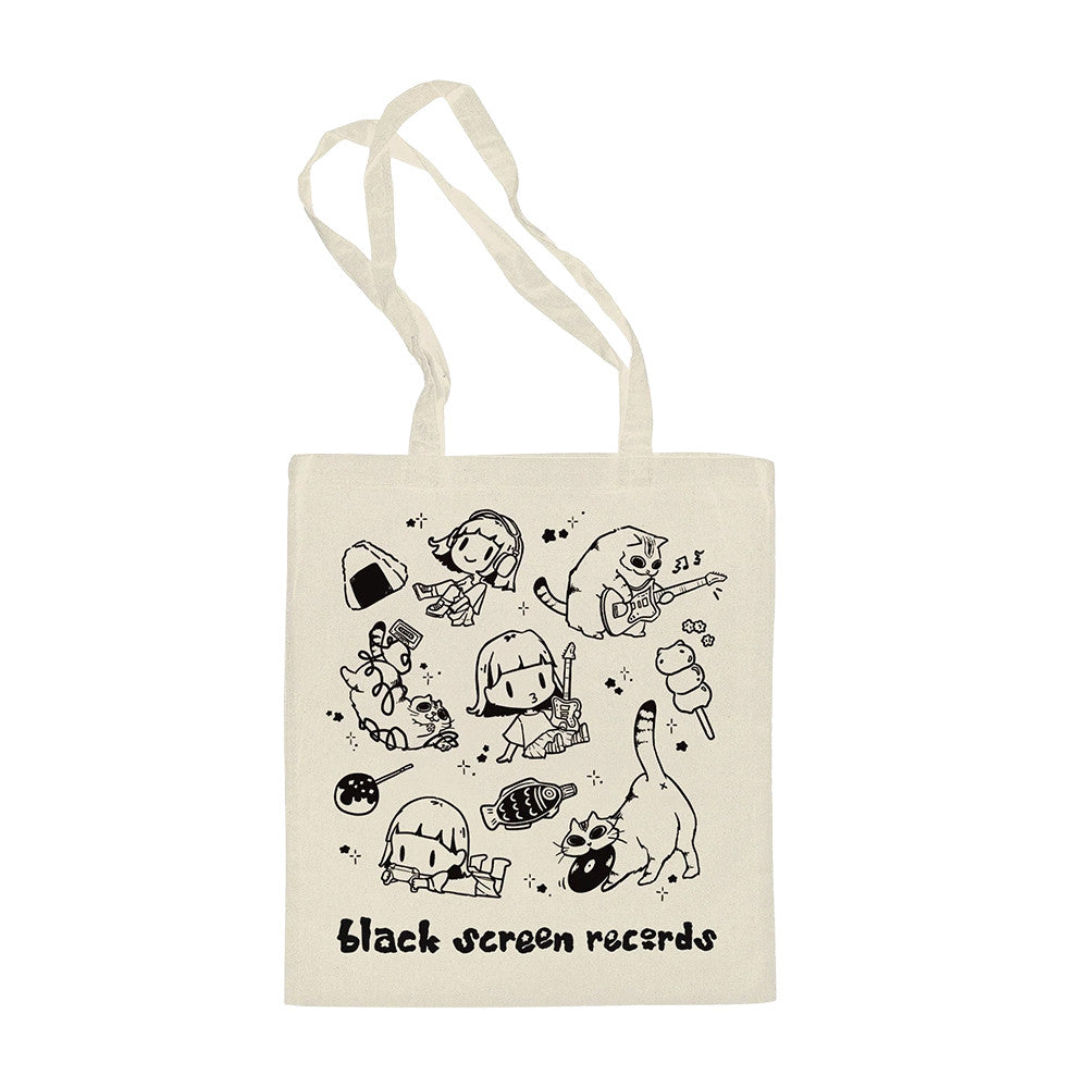 Black Screen Records Snacks And Sounds Tote Bag Black Screen Records Merch Presents For BFF - Foxy23shop