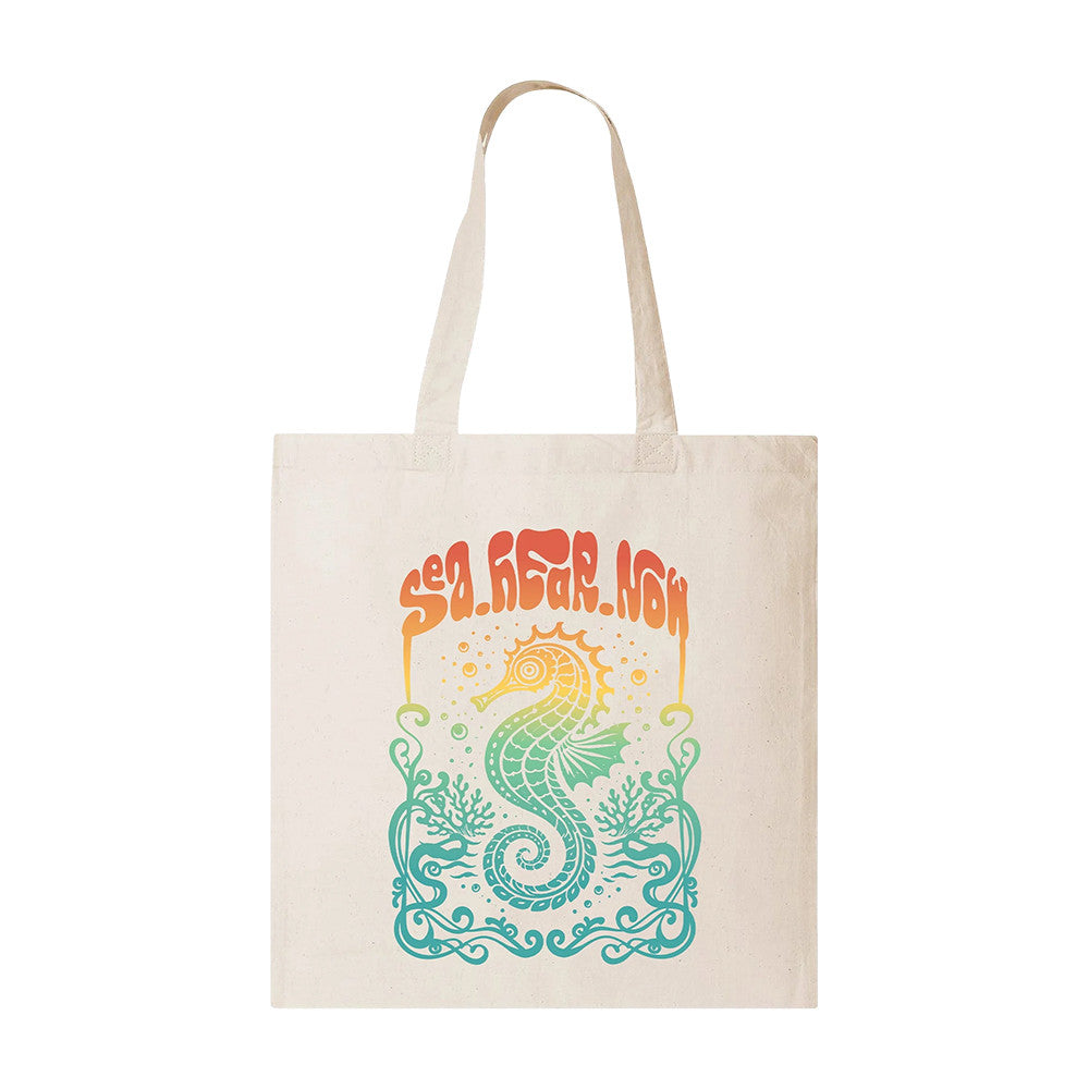Seahorse Tote Bag 2026 Sea Hear Now Festival Merch Gifts For Girlfriend - Foxy23shop