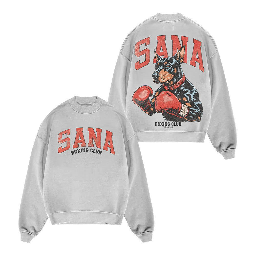 Sana Merch Boxing Club Sweatshirt Sana Clothing Presents For Dog Lovers - Foxy23shop