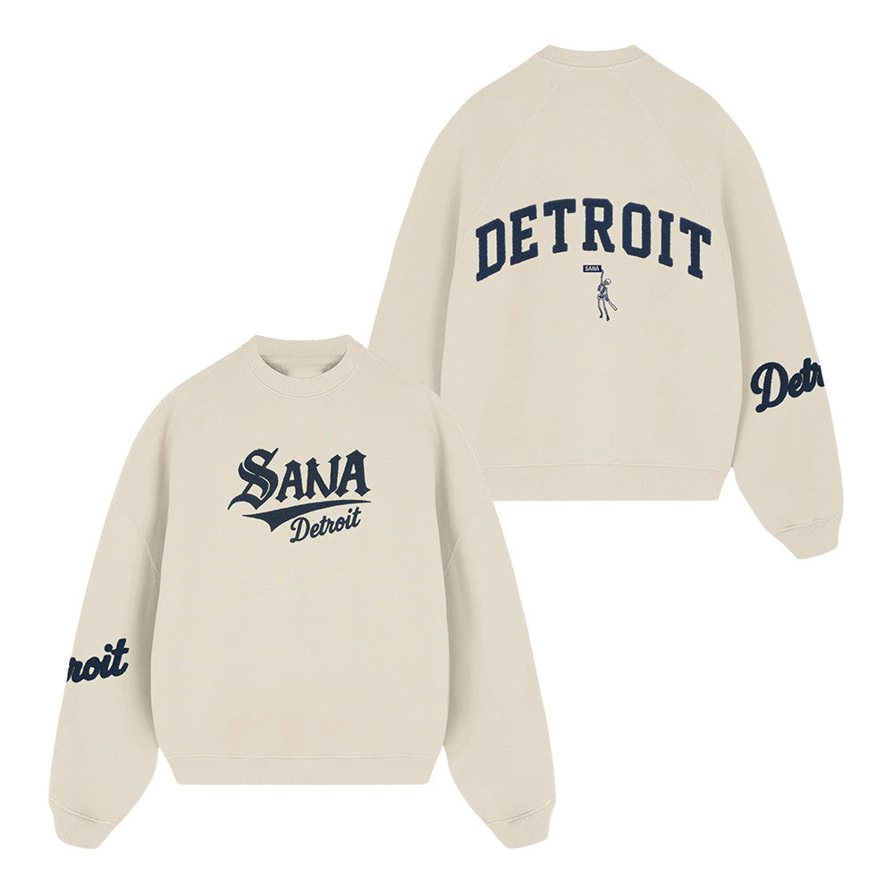 Sana Merch Detroit Crewneck Sweatshirt Streetwear Apparel Best Gifts For Sister - Foxy23shop