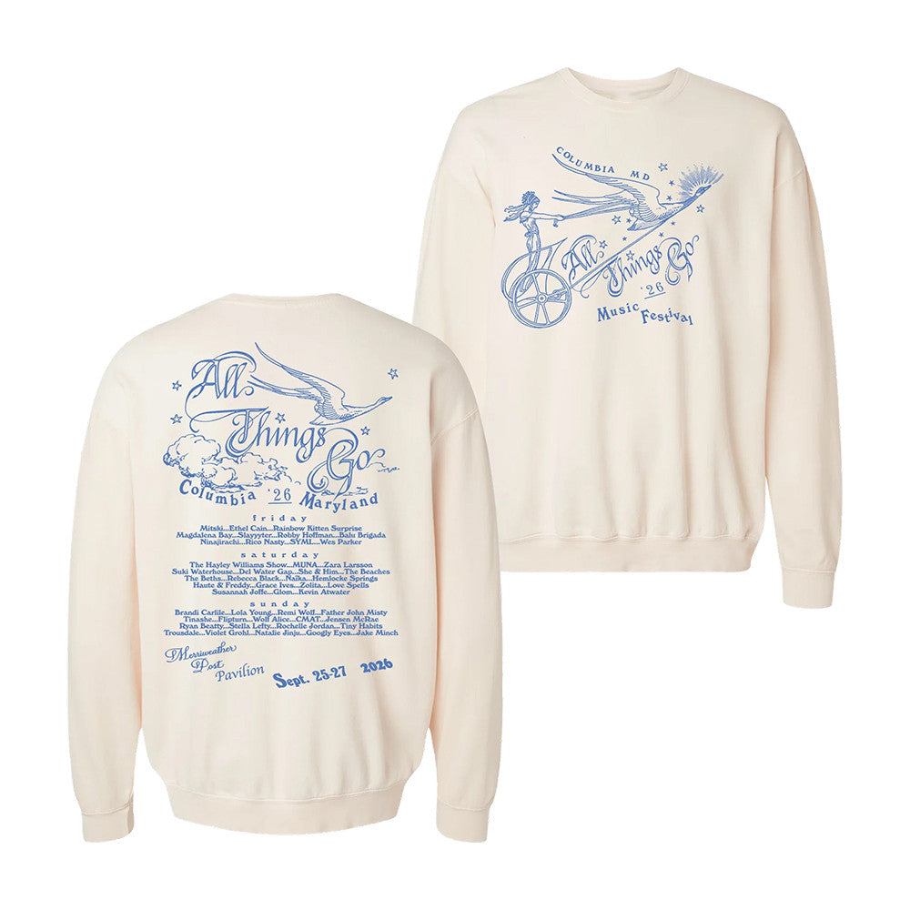 All Things Go Festival Merch DC Chariot Lineup Crewneck Sweatshirt Gifts For BFF - Foxy23shop