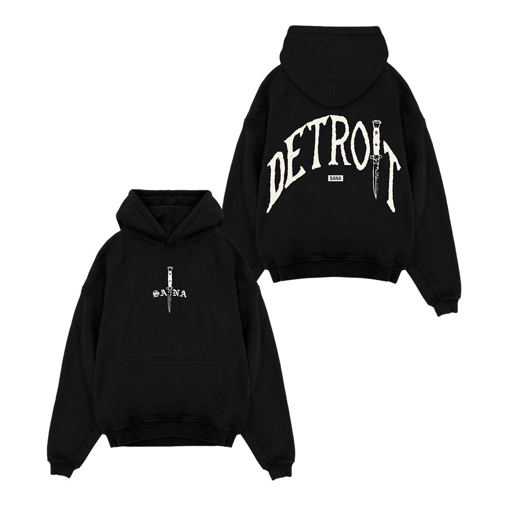 Sana Merch Detroit Knife Hoodie Sana Hooded Sweatshirt Gifts Ideas For Boyfriend - Foxy23shop