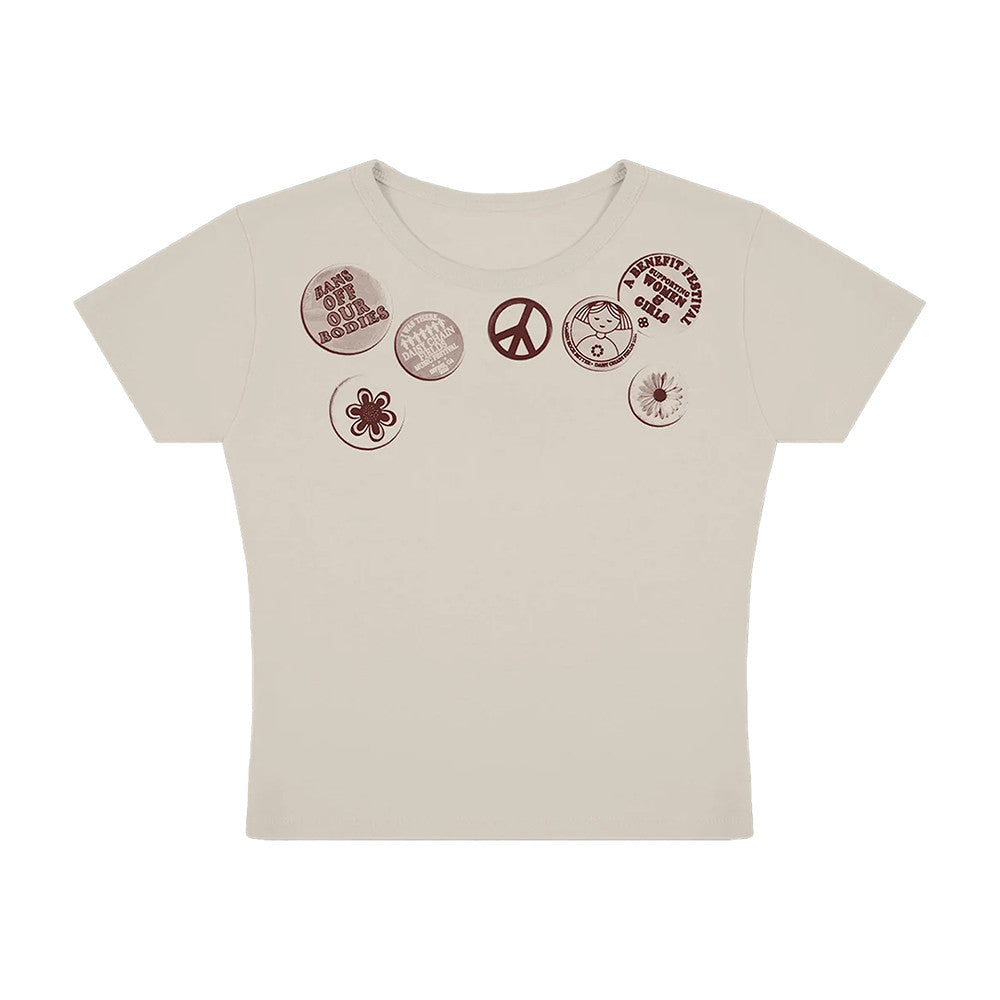 Olivia Rodrigo Merch Daisy Chain Fields Pins Baby Tee Gifts For Olivia Rodrigo Fans - Foxy23shop