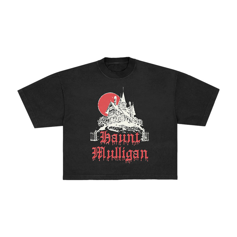 Hot Mulligan Haunted House Cropped Shirt Hot Mulligan Clothing Music Lovers Gifts - Foxy23shop
