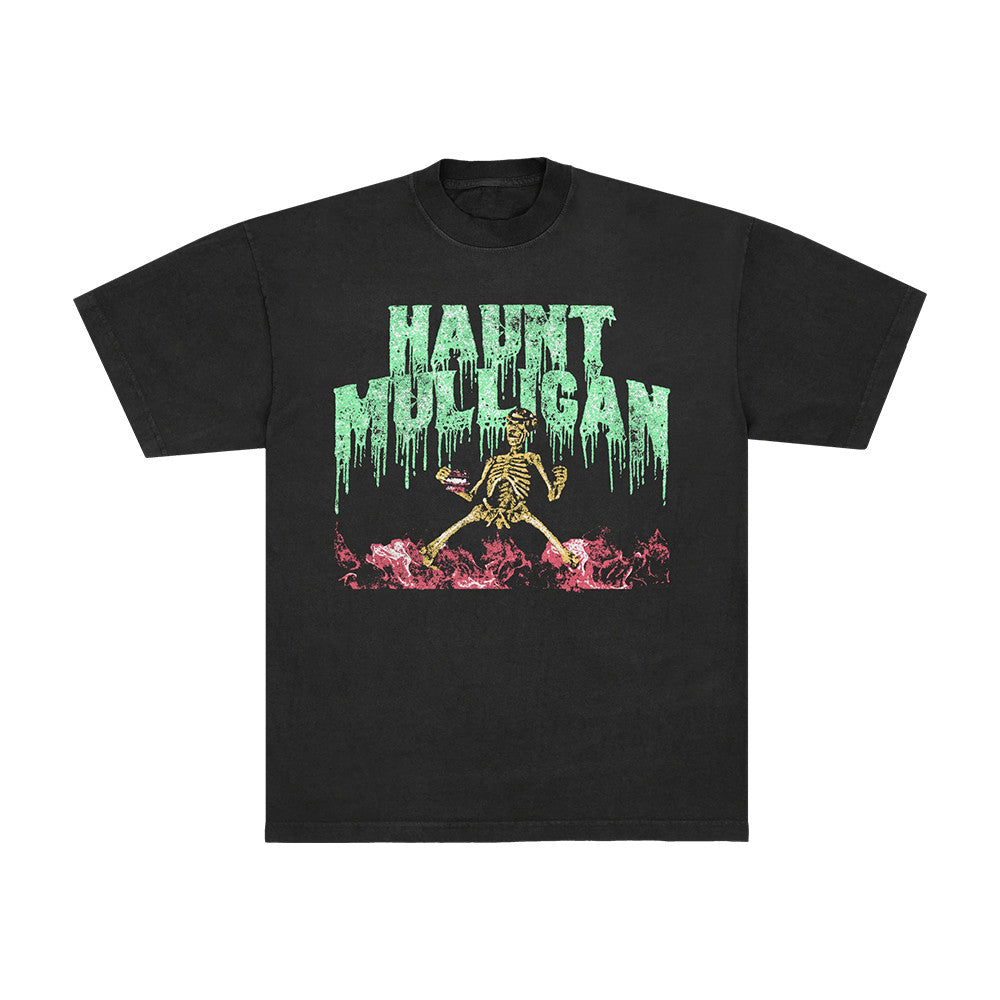 Hot Mulligan Merch Skeleton Black T-Shirt Presents Idea For Hot Mulligan Fans - Foxy23shop