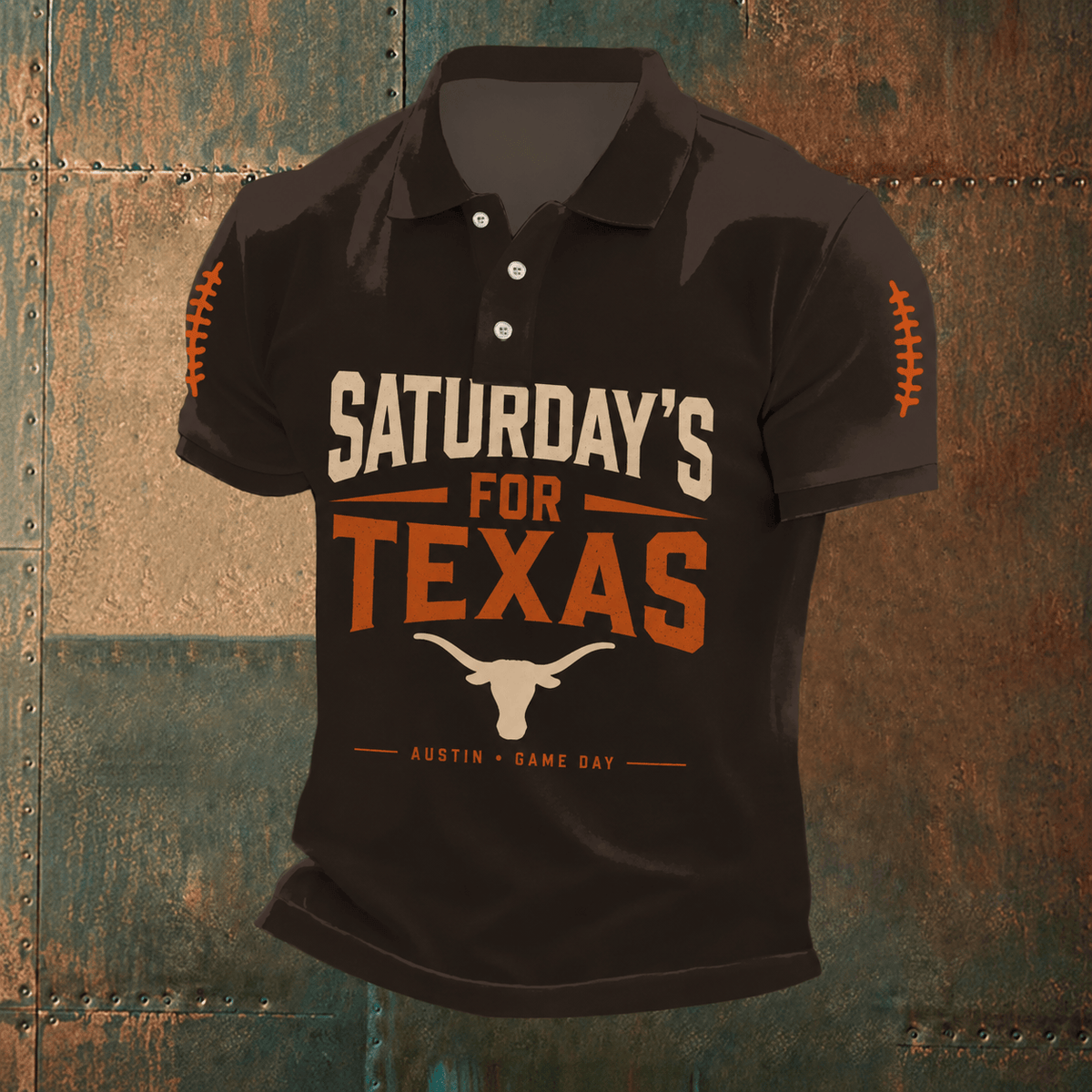 Texas Longhorns Merch 2026 NCAA Saturday's For Texas Polo Shirt Football Fan Gear - Foxy23shop