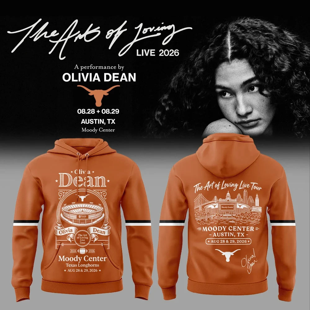 Olivia Dean x Texas Longhorn Merch The Art Of Loving Live Tour 2026 Hoodie Best Fan Gear - Foxy23shop