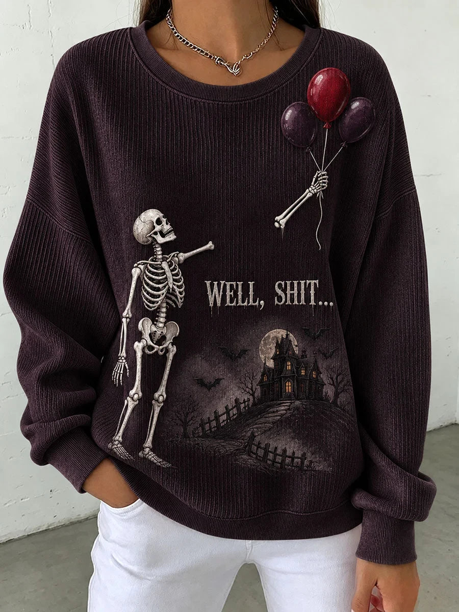 Funny Skeleton Well S Sweatshirt Halloween Clothing Unique Gifts For Halloween - Foxy23shop