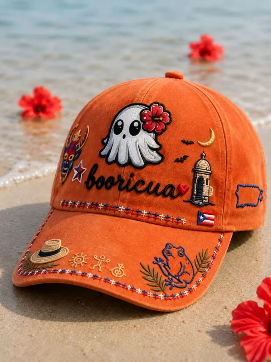 Halloween In Puerto Rico Ghost Hat Halloween Baseball Cap Cool Gifts For Ghost Lovers - Foxy23shop