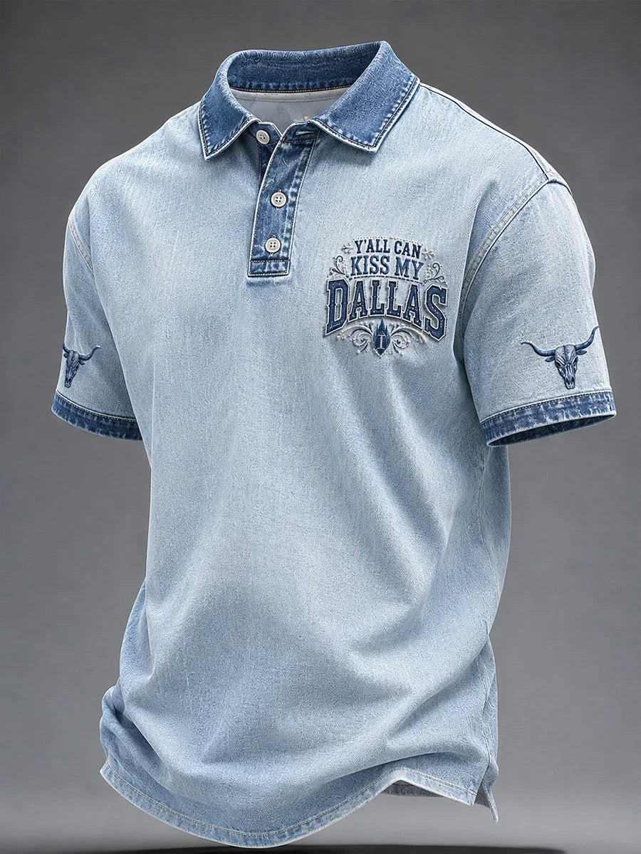 Dallas Cowboys Y All Can Kiss My Dallas Polo Shirt Cowboys Nation Gift Ideas - Foxy23shop