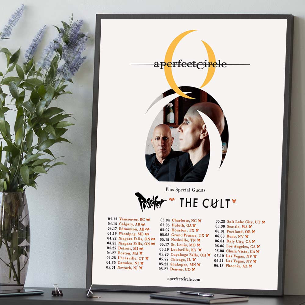A Perfect Circle 2027 North American Tour With Puscifer And The Cult Tour Dates Poster A Perfect Circle Concert Poster - Foxy23shop