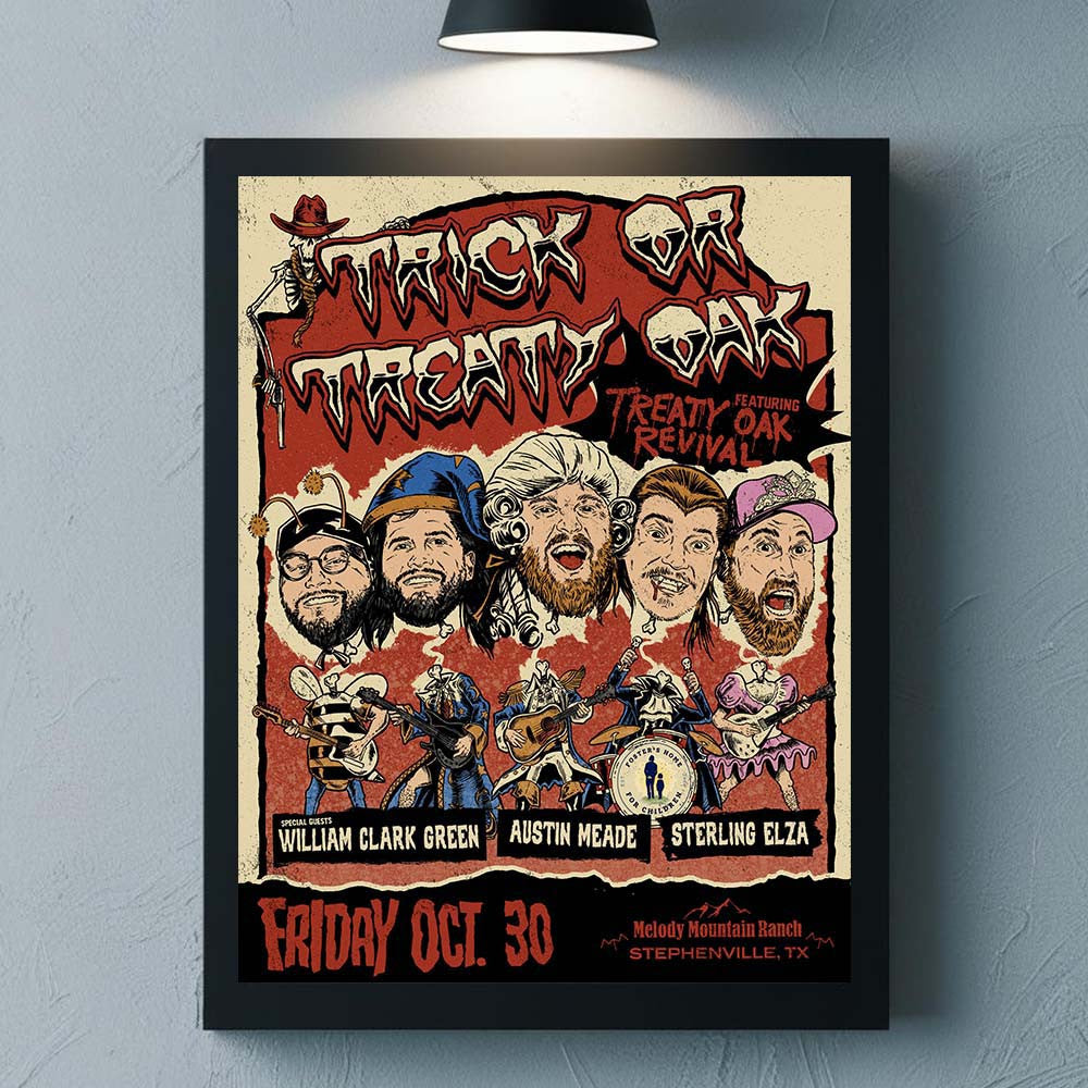 Treaty Oak Revival Trick Or Treaty Oak 2026 Stephenville TX Poster Treaty Oak Revival Concert Poster - Foxy23shop