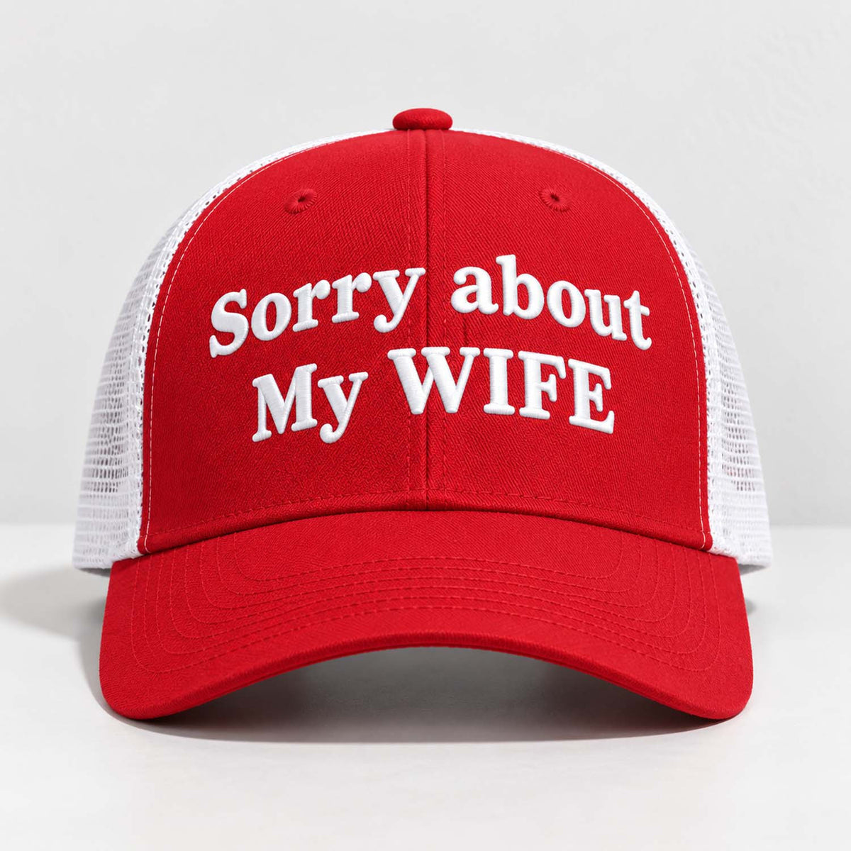 Sorry About My Wife Trucker Hat Funny Saying Cap Humorous Gifts For Husband - Foxy23shop