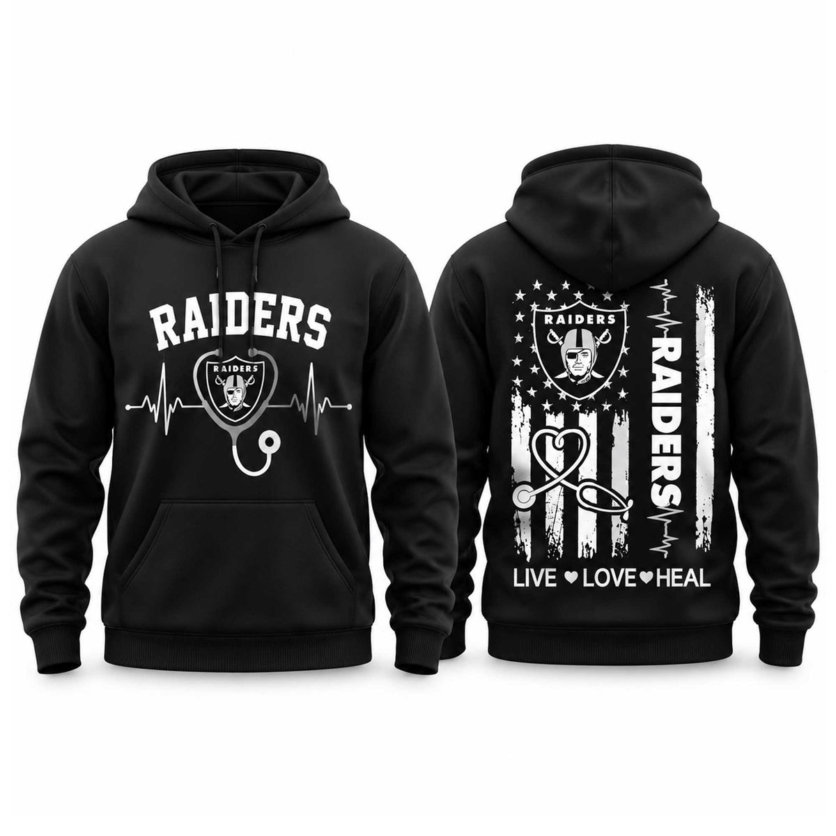 Las Vegas Raiders Nurse Appreciation Day 2026 Hoodie Las Vegas Raiders Hooded Sweatshirt - Foxy23shop