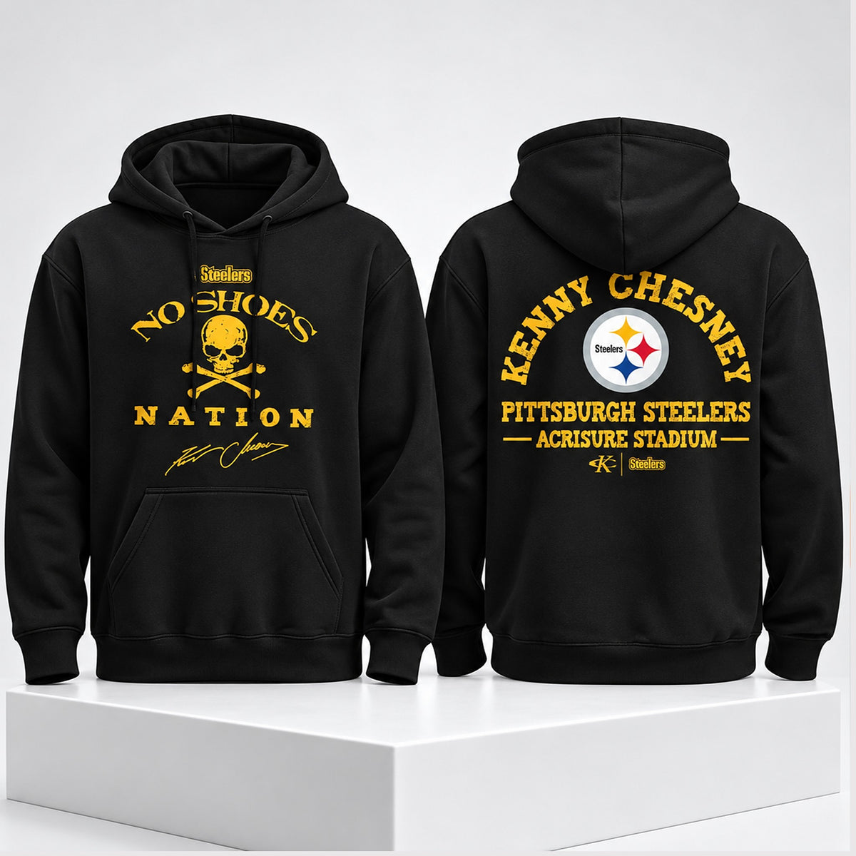 Pittsburgh Steelers Kenny Chesney Merch No Shoes Nation Blue Chair Bay 2027 Hoodie Steelers Apparel - Foxy23shop