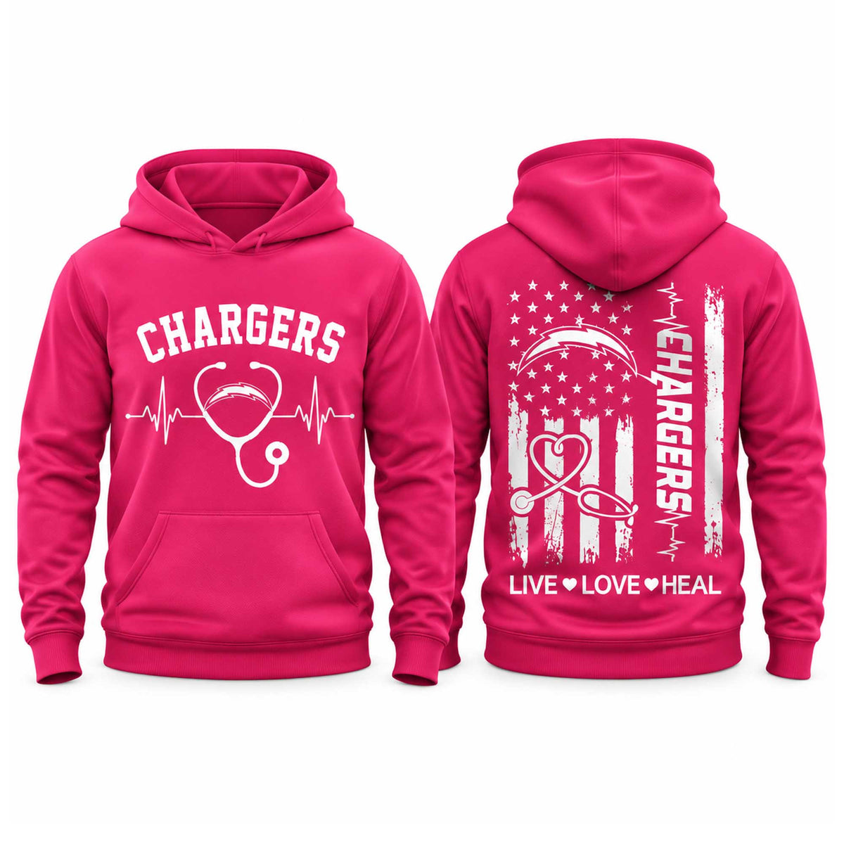 Los Angeles Chargers Nurse Appreciation Day 2026 Hoodie Los Angeles Chargers Merch Fan Gear - Foxy23shop