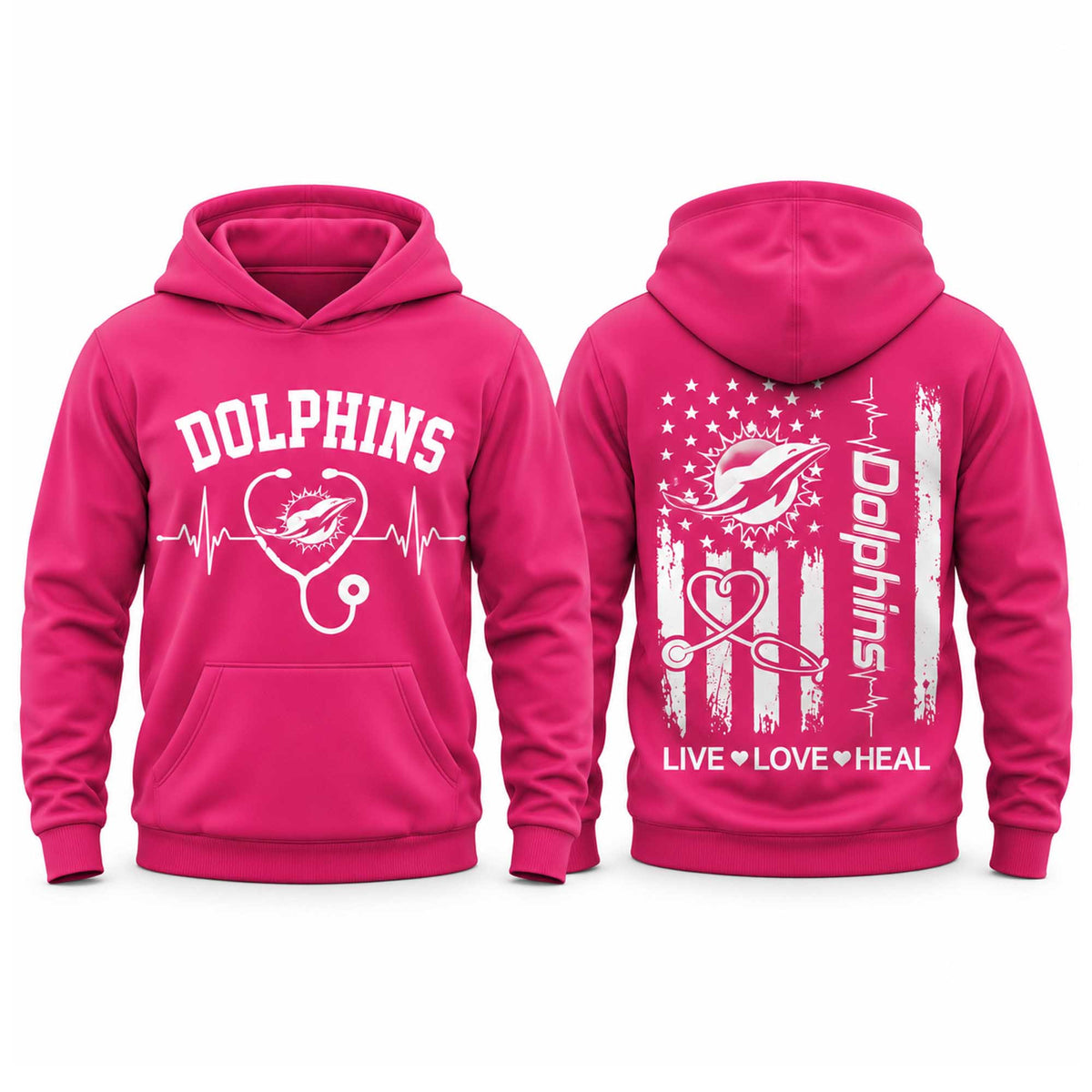 Miami Dolphins Nurse Appreciation Day 2026 Hoodie Best Gifts For DolFans - Foxy23shop