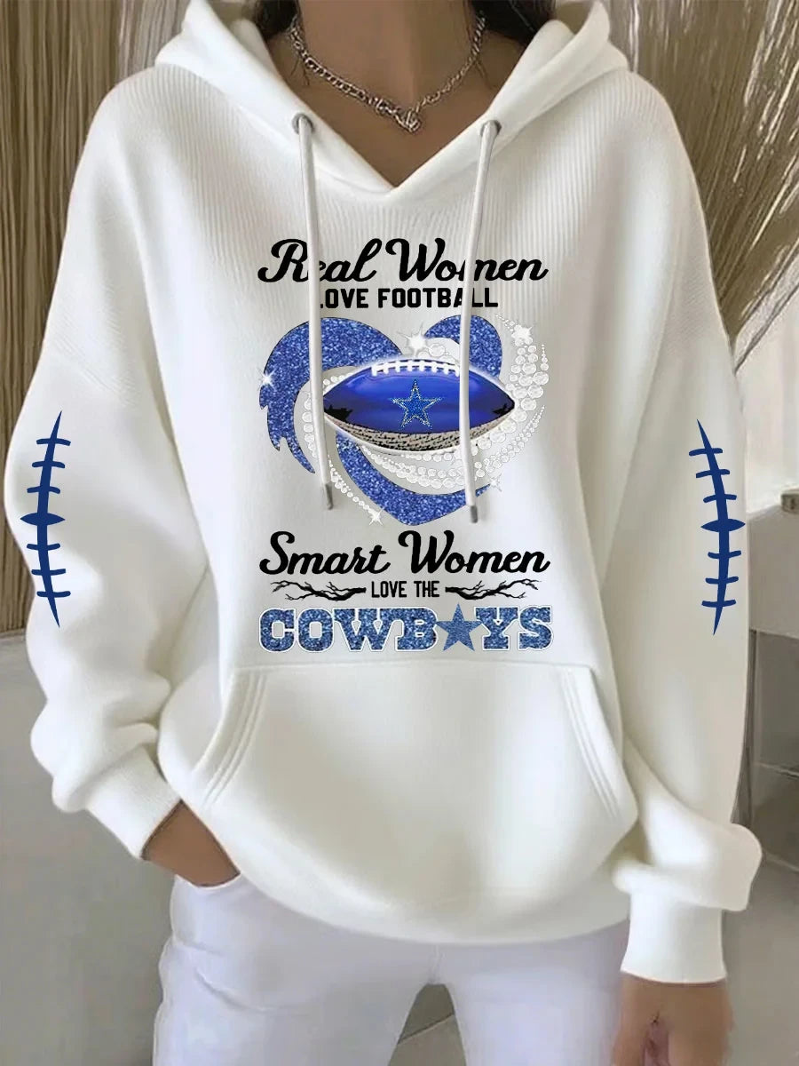 Dallas Cowboys Real Woman Love Football Hoodie Dallas Cowboys Gears For Wife - Foxy23shop