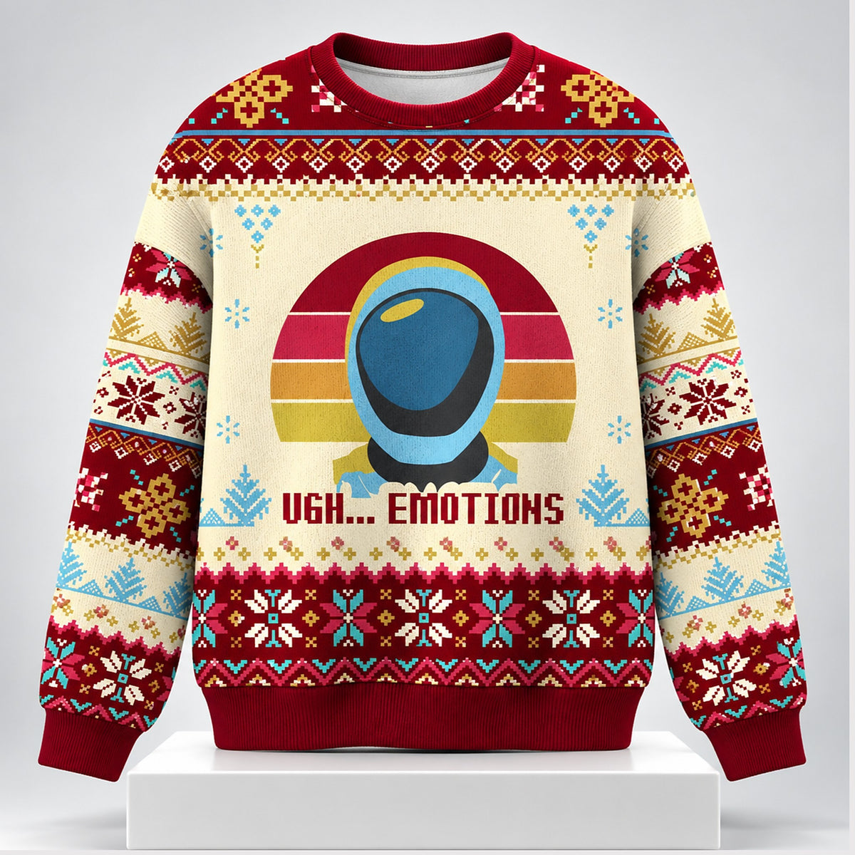 UGH Emotions Christmas Ugly Sweater Xmas Clothing Presents For Boyfriend - Foxy23shop