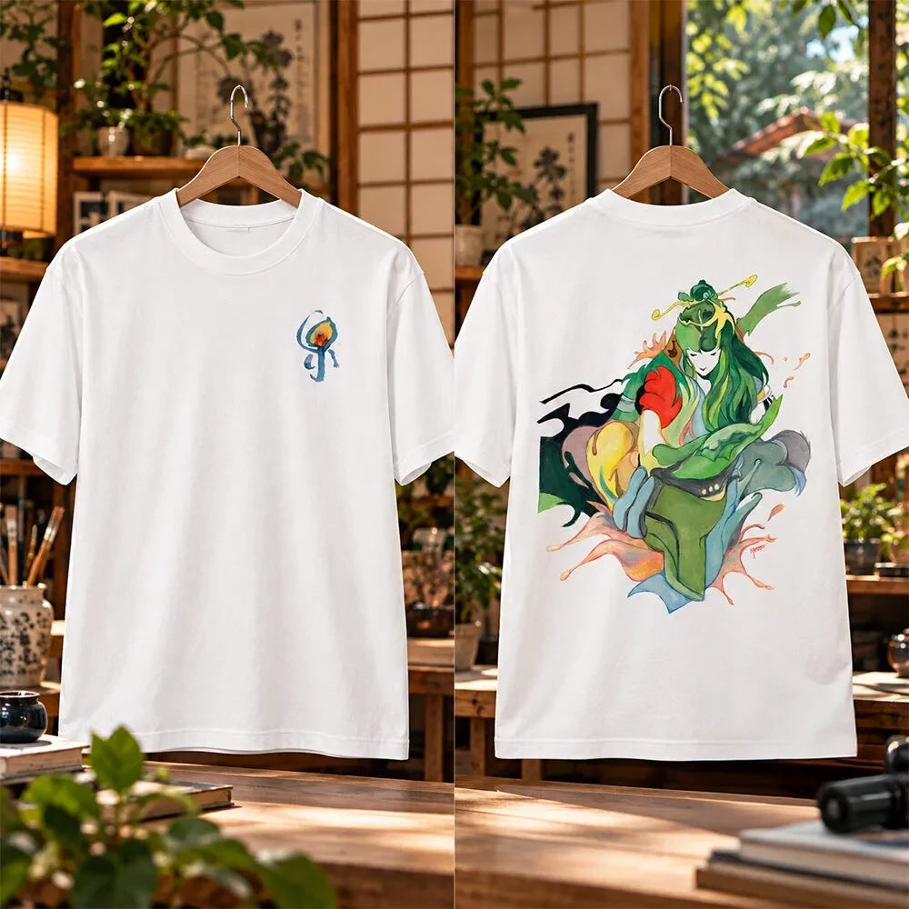 Hand Painted Nujabes White T-Shirt Nujabes Merch Presents For Music Lovers - Foxy23shop